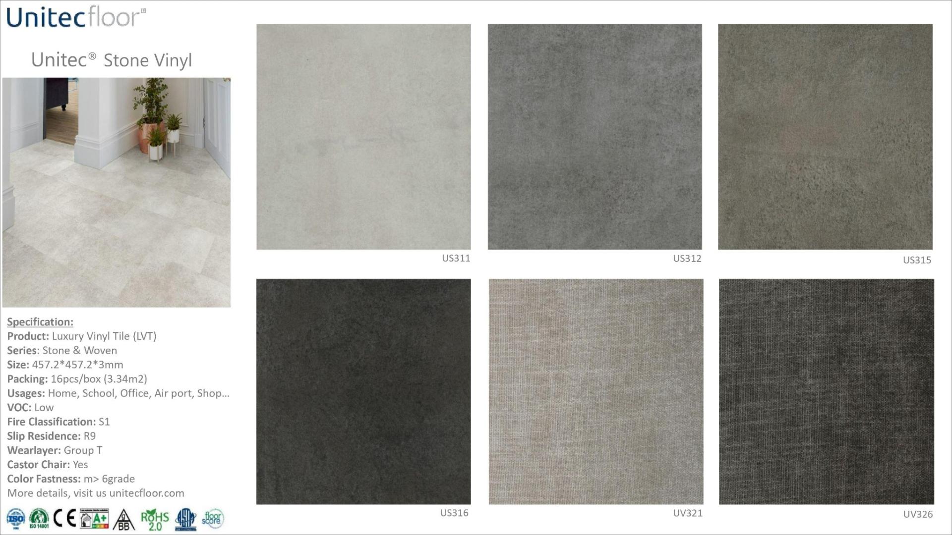 cataloge sàn nhựa giả gỗ unitec floor 3li dán keo